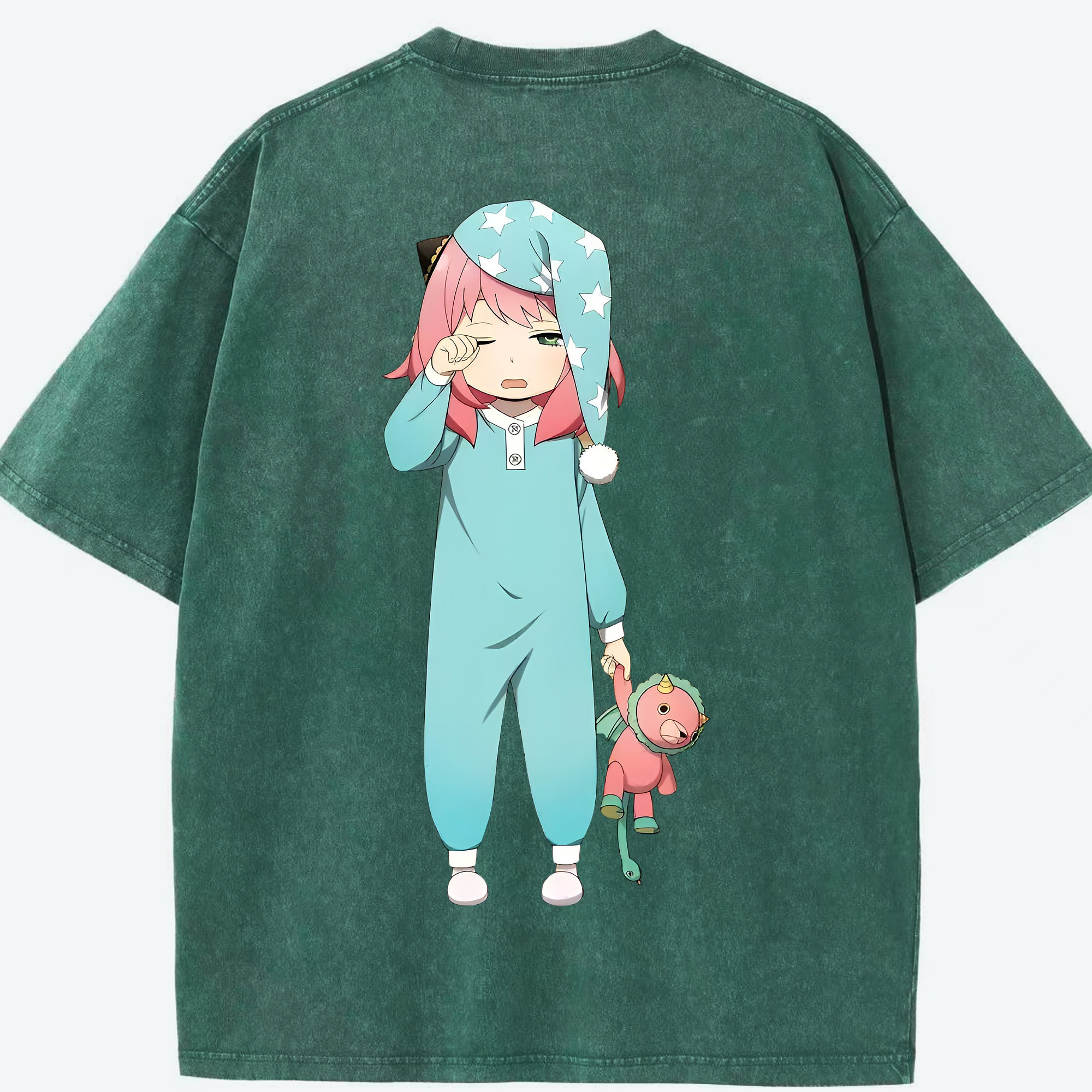 （画像用） SPY×FAMILY间谍家家酒 綿100% ヴィンテージ風 半袖Tシャツ（背面プリント）